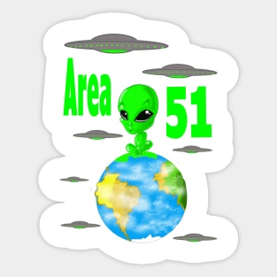 Alien baby invasion Sticker